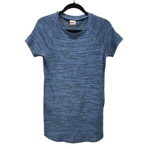 MeUndies Shift Dress S Hacci Blue Space Dye Short Sleeve Loungewear XS Pockets